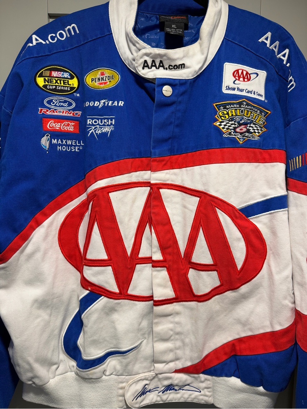 Blue & White Racing Jacket - Men's - Picture 2 of 16